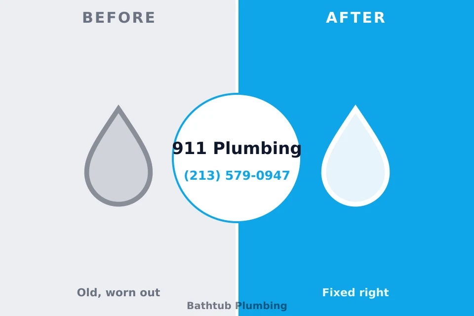 Before and after: plumbing repair Skyline View, PA
